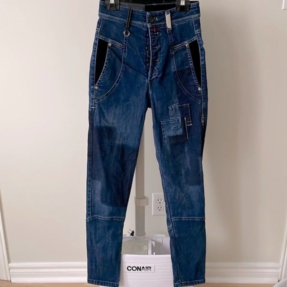 High Everyday Couture Endie patchwork denim jeans, size US 4